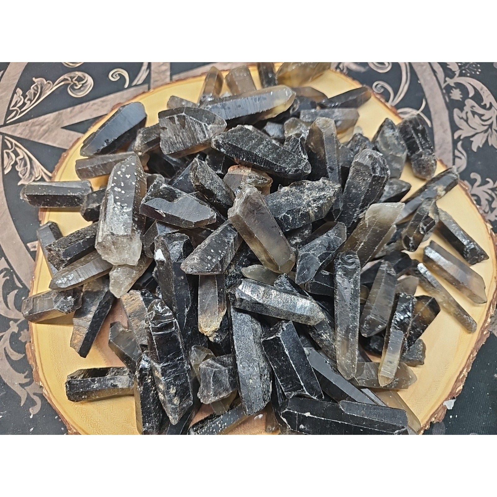 1lb Natural Raw smokey Clear Quartz Crystal Points Original Brazil