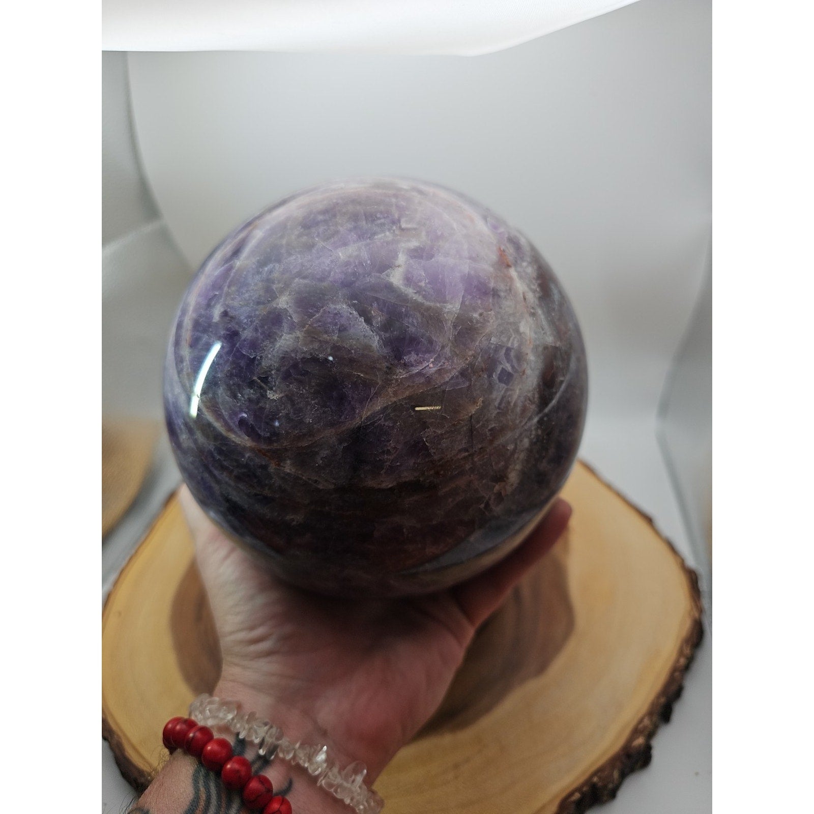 11.78lbs Natural Dream Amethyst Quartz Crystal Sphere Ball