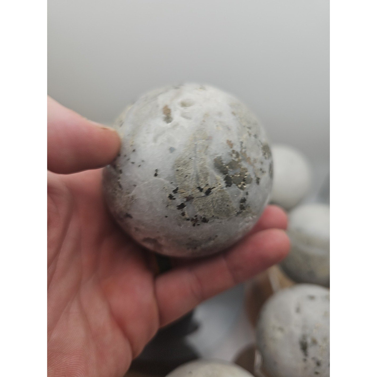 1 Each Natural Golden Pyrite & Jasper Crystal Sphere Ball Polished 55mm +