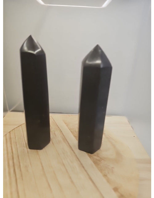 Load image into Gallery viewer, 10oz-14oz 1each Natural Black Tourmaline Quartz Crystal Tower Polished Healing
