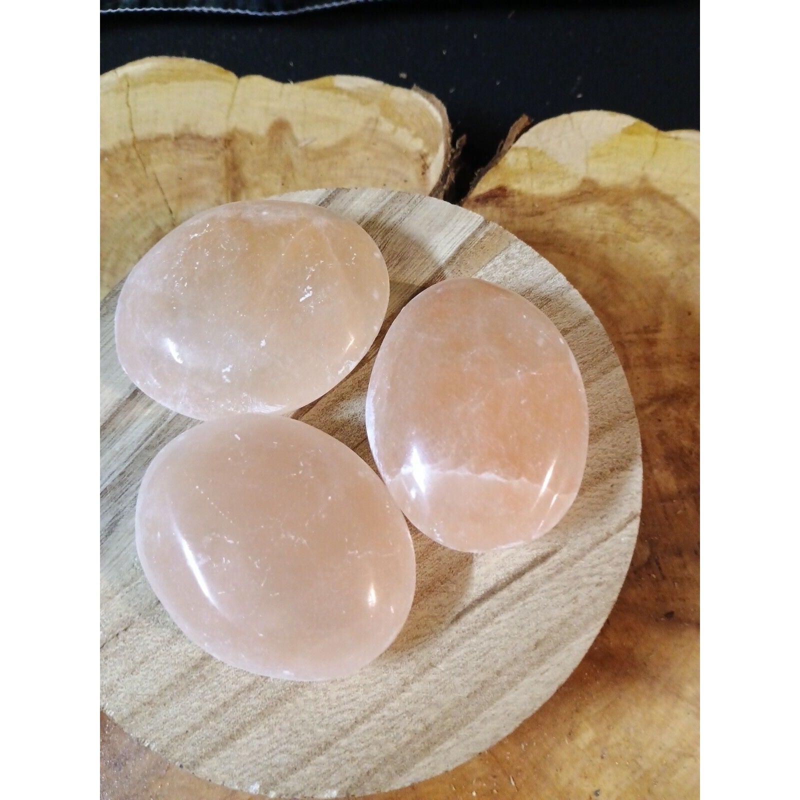 1 Each Oval Shape Peach Palmstone