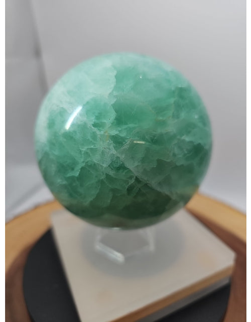 Load image into Gallery viewer, 2.80 Natural Rainbow Fluorite Quartz Crystal Sphere Ball Polished Healing
