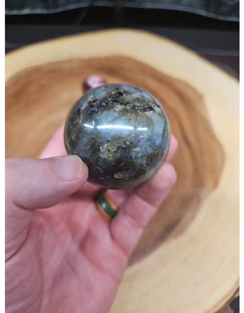 Load image into Gallery viewer, Labradorite Sphere 50mm W/Stand
