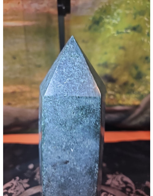 Load image into Gallery viewer, 10.5LB 13&quot; Natural Ancient Jasper Black Toumaline Crystal Tower Points Healing
