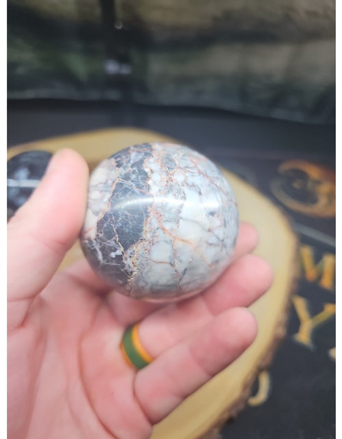 Load image into Gallery viewer, 2Pcs A Set Of Natural Quartz Crystal Jasper Sphere Ball Polished 50-60mm &amp;stand
