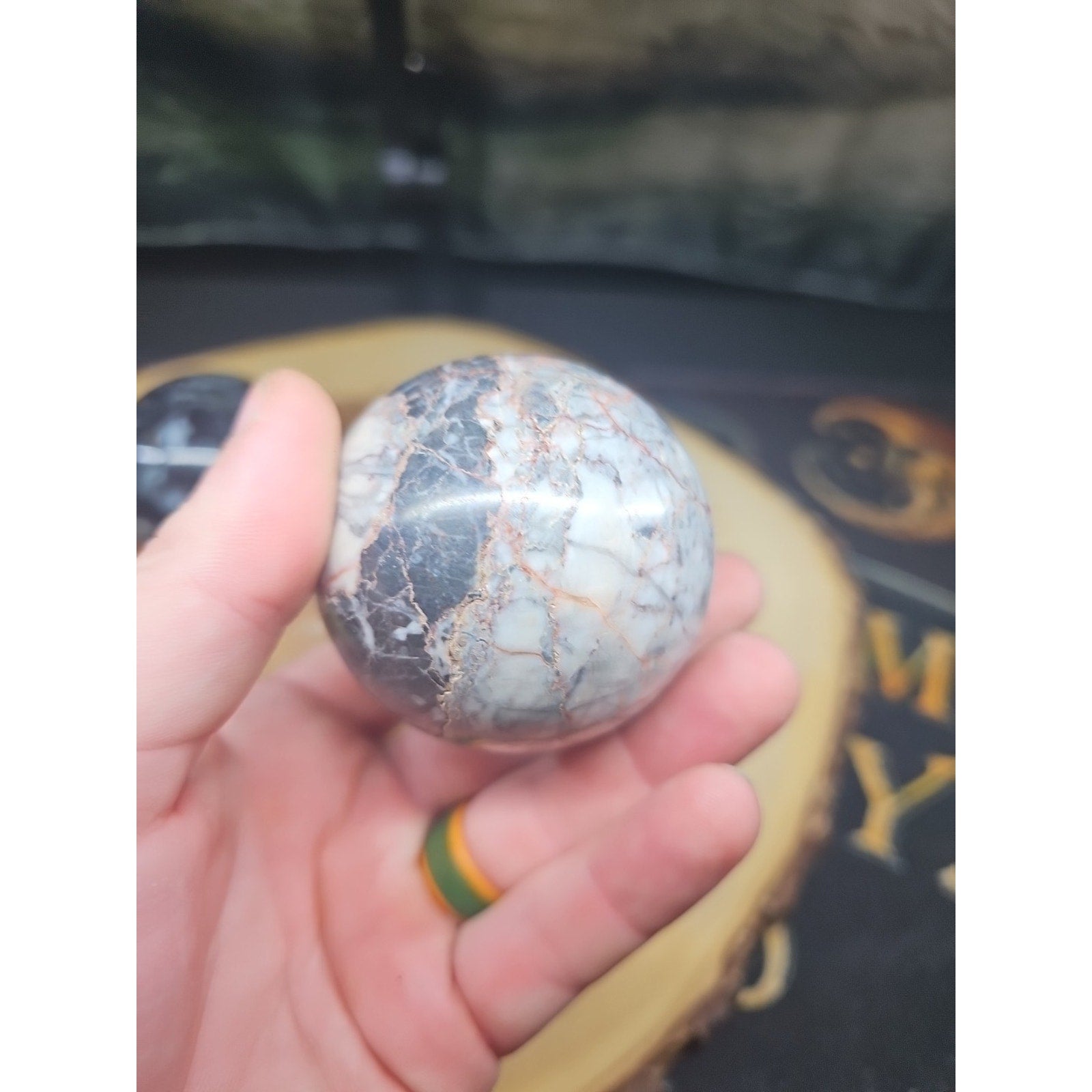 2Pcs A Set Of Natural Quartz Crystal Jasper Sphere Ball Polished 50-60mm &stand