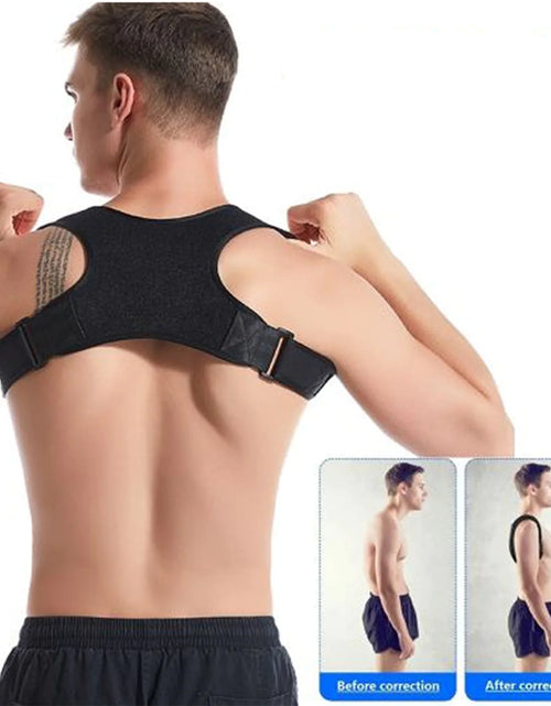 Load image into Gallery viewer, Adjustable Posture Corrector Back Shoulder Support Correct Brace Belt Men Women
