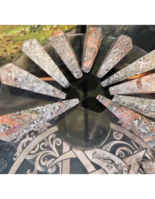 Load image into Gallery viewer, Natural Leopard Skin Jasper Crystal Scepter .30+ Avg 1 Each

