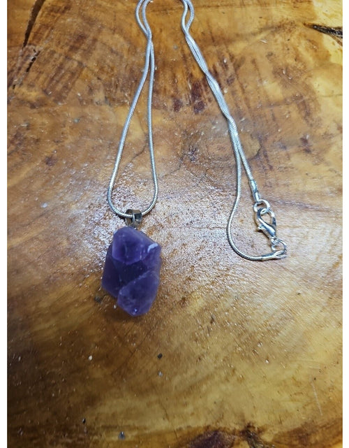 Load image into Gallery viewer, Amethyst Necklace Sterling Silver Chain
