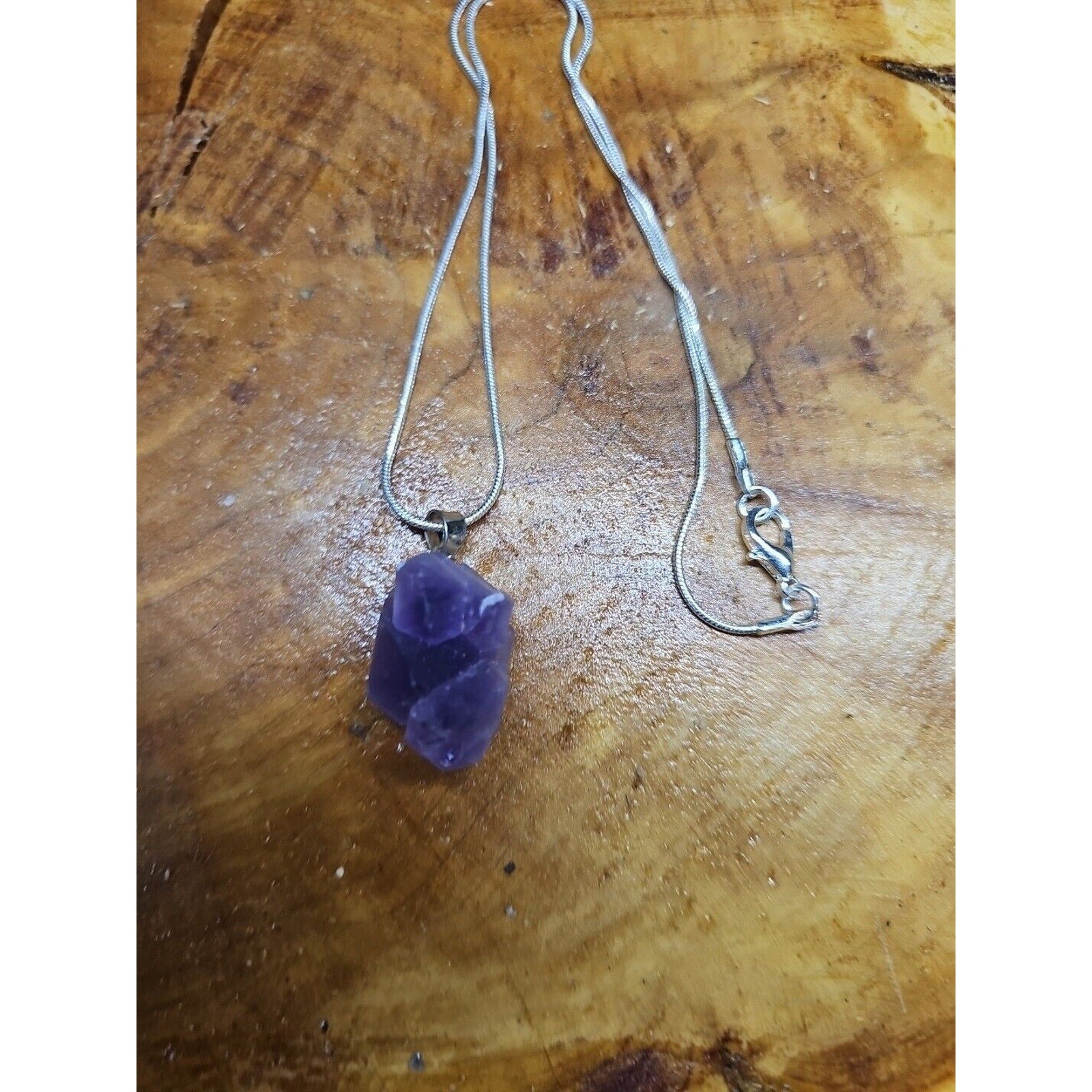 Amethyst Necklace Sterling Silver Chain