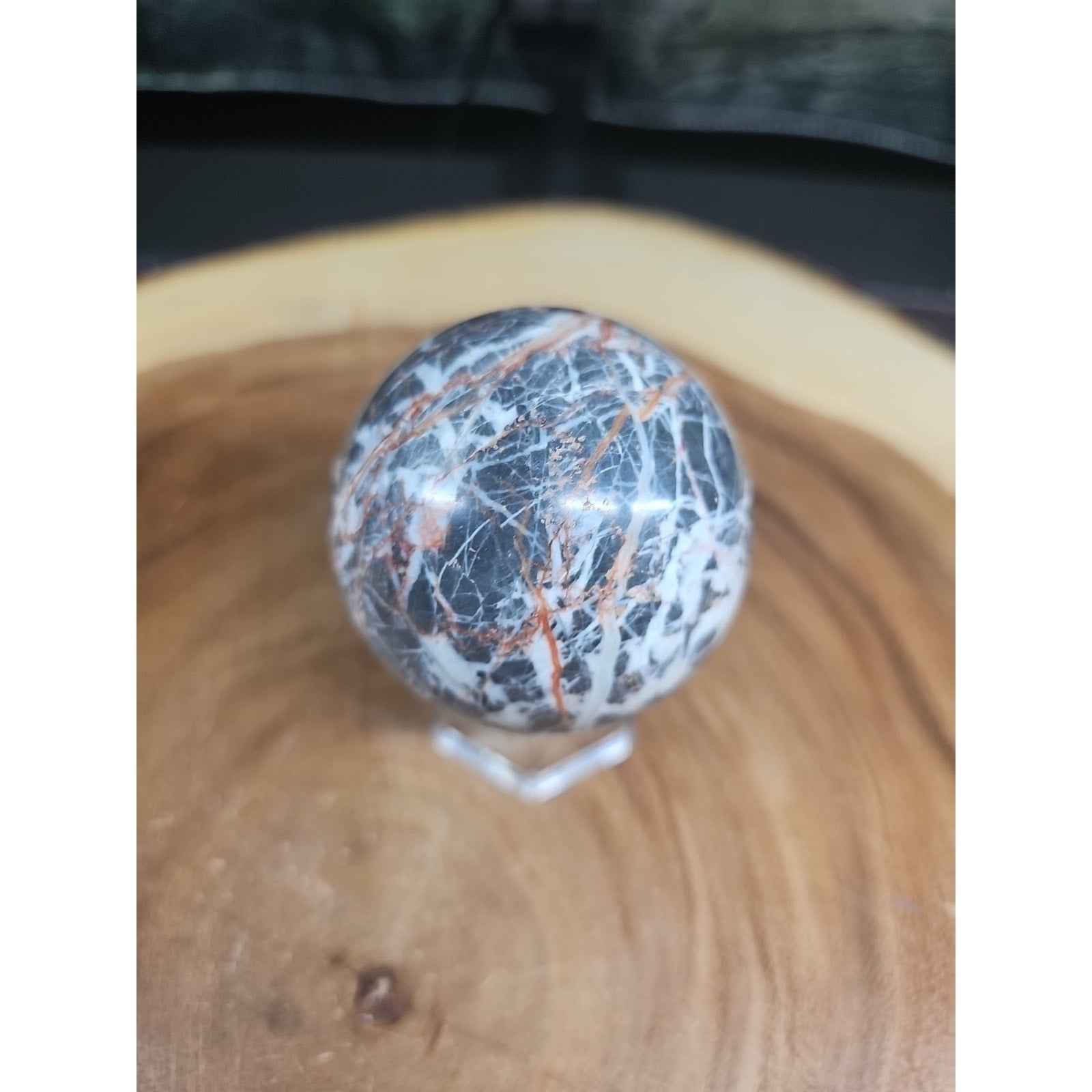 Natural Quartz Crystal Jasper Sphere Ball Polished 50-60mm &stand