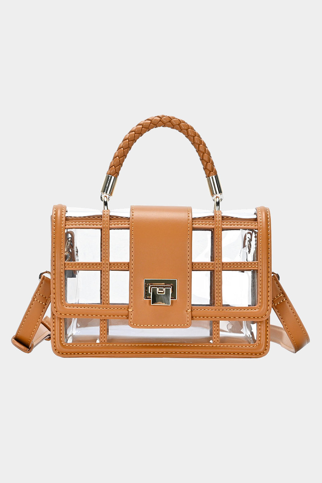 Grid Satchel Crossbody Bag