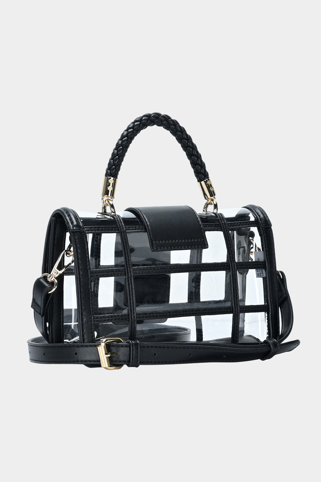 Grid Satchel Crossbody Bag