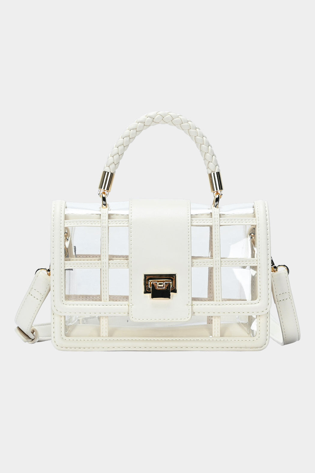 Grid Satchel Crossbody Bag