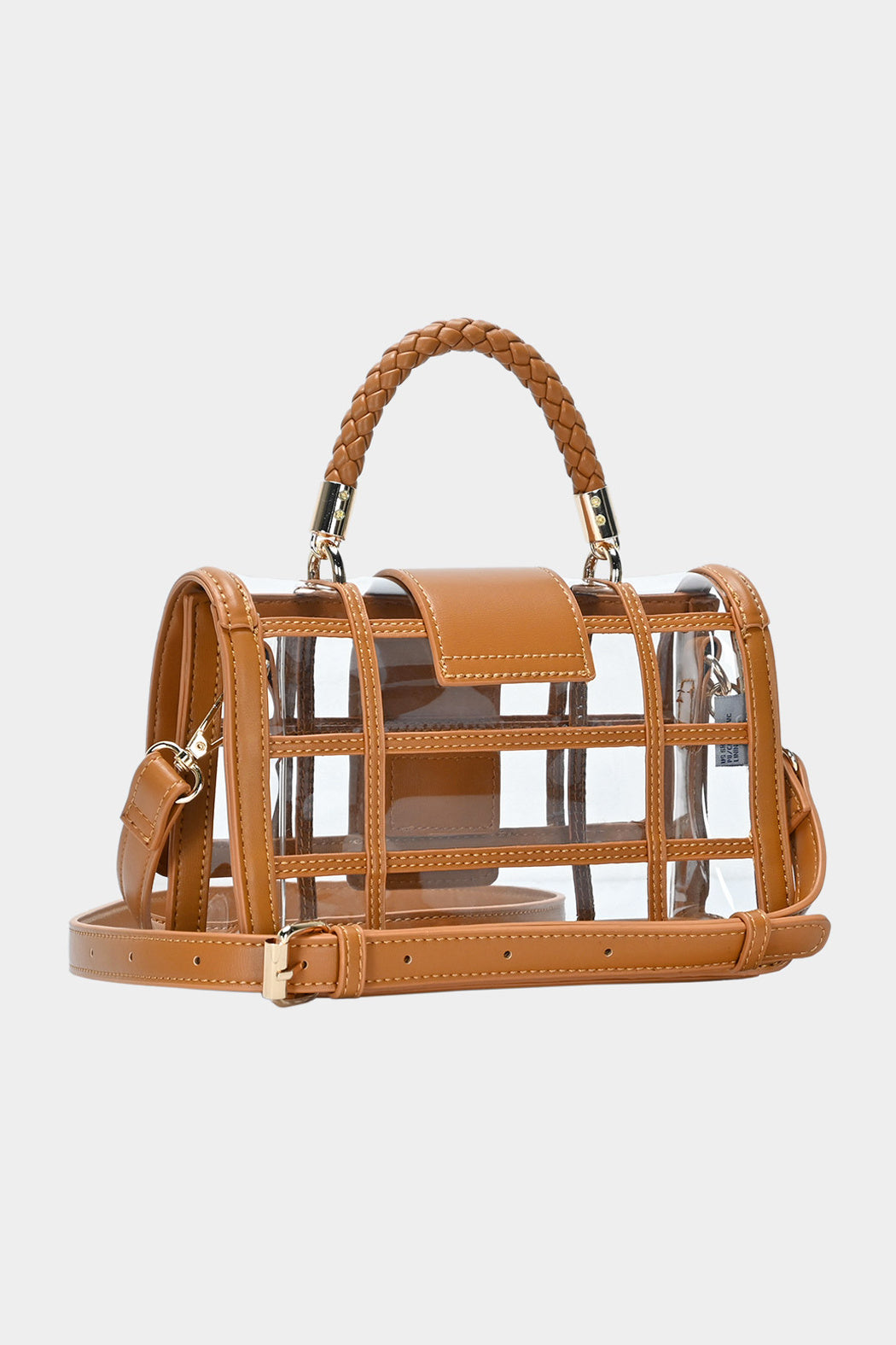 Grid Satchel Crossbody Bag