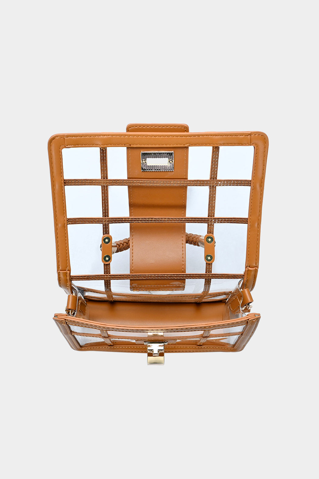 Grid Satchel Crossbody Bag