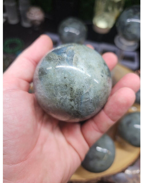 Load image into Gallery viewer, .95LB Avg 1Pc Natural Rainbow Labradorite Crystal Sphere Ball Polished
