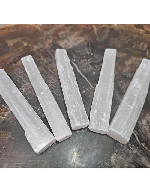 Load image into Gallery viewer, Selenite Rods 5pcs Healing
