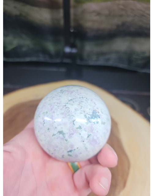 Load image into Gallery viewer, Natural Quartz Crystal Jasper Sphere Ball Polished 63mm &amp;stand
