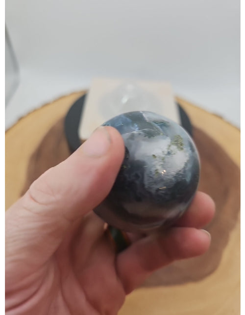 Load image into Gallery viewer, Moss Agate Sphere 243g 56mm
