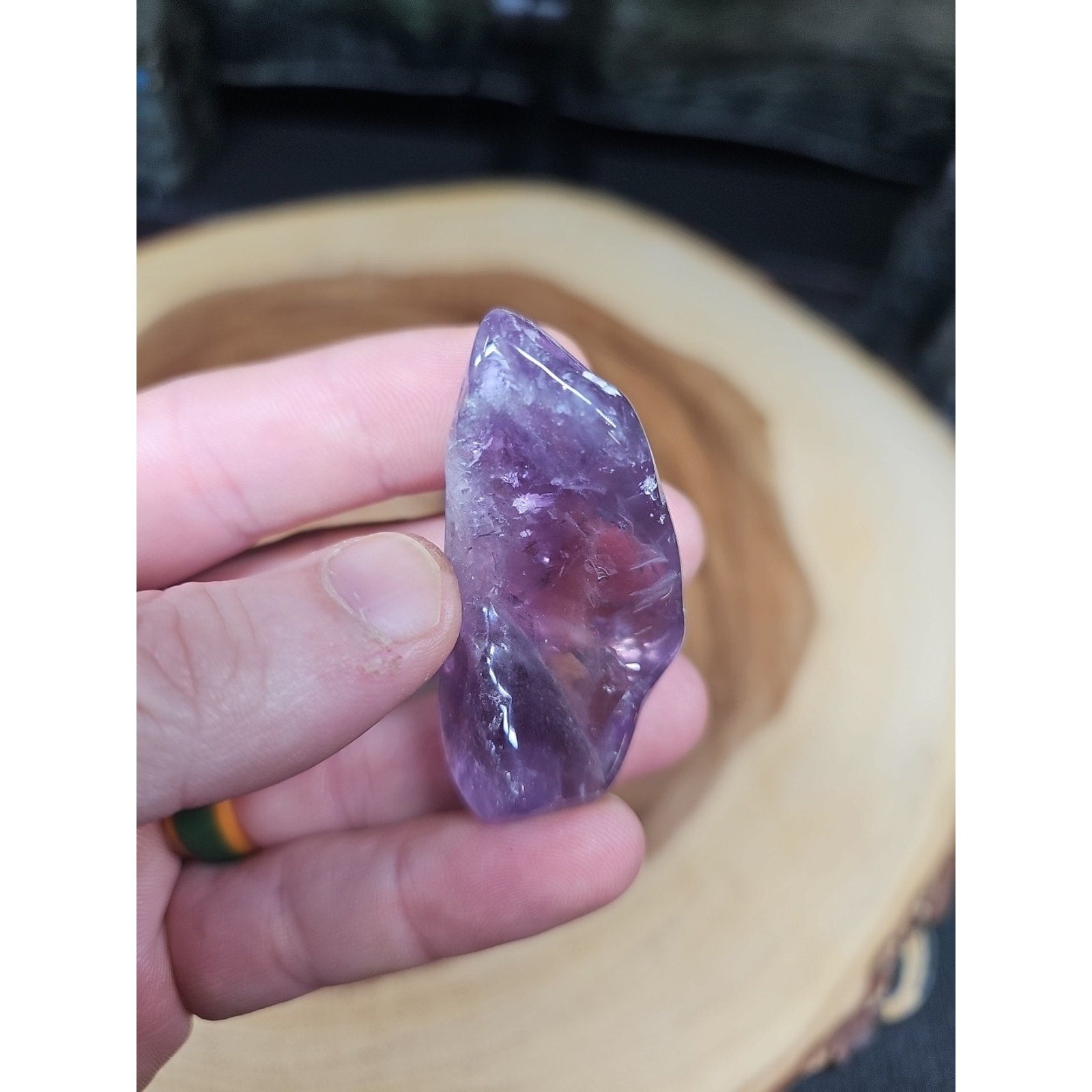 11Pcs Raw Natural Purple Amethyst Quartz Crystal Tumbled Healing Brazil .48lbs