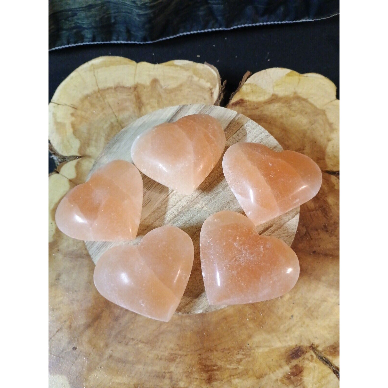 Heart ShapePeach Palmstone 1 Each