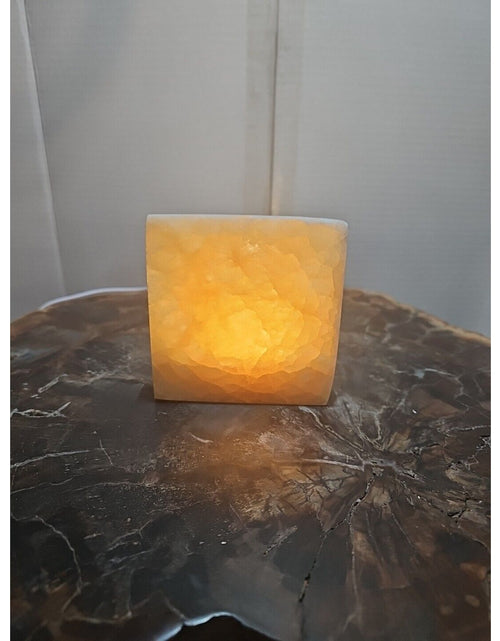 Load image into Gallery viewer, Peach Selenite Charging Base For Crystals No Led Only Base
