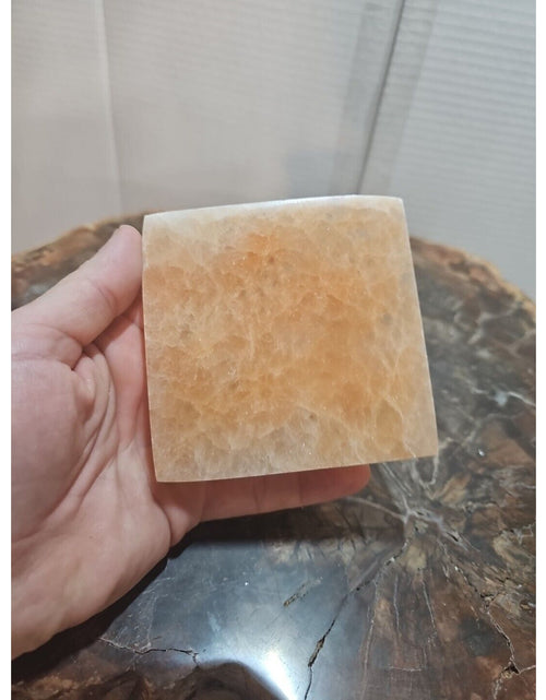 Load image into Gallery viewer, Peach Selenite Charging Base For Crystals No Led Only Base
