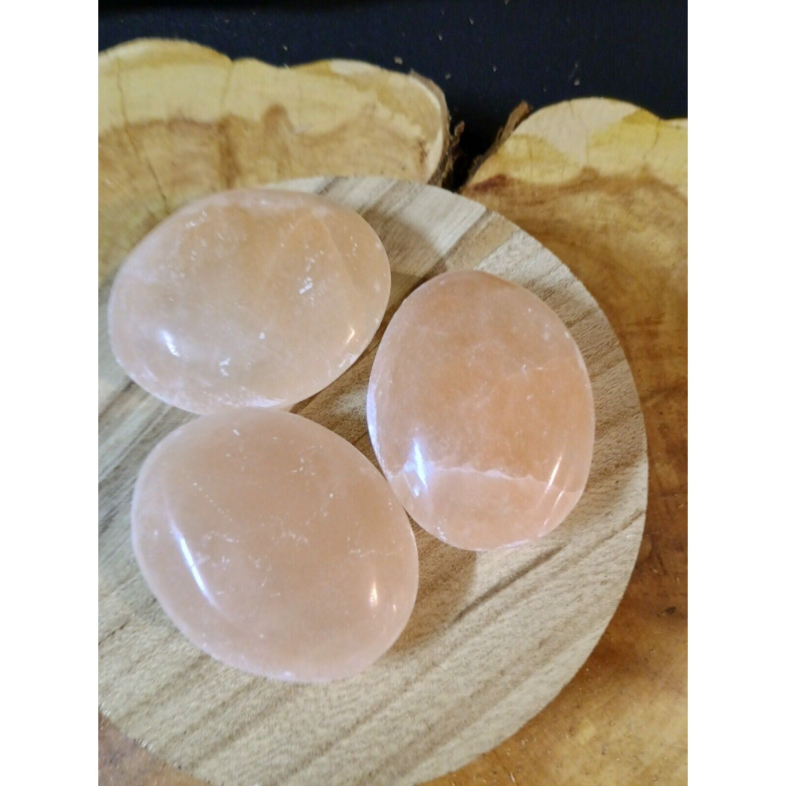 1 Each Oval Shape Peach Palmstone