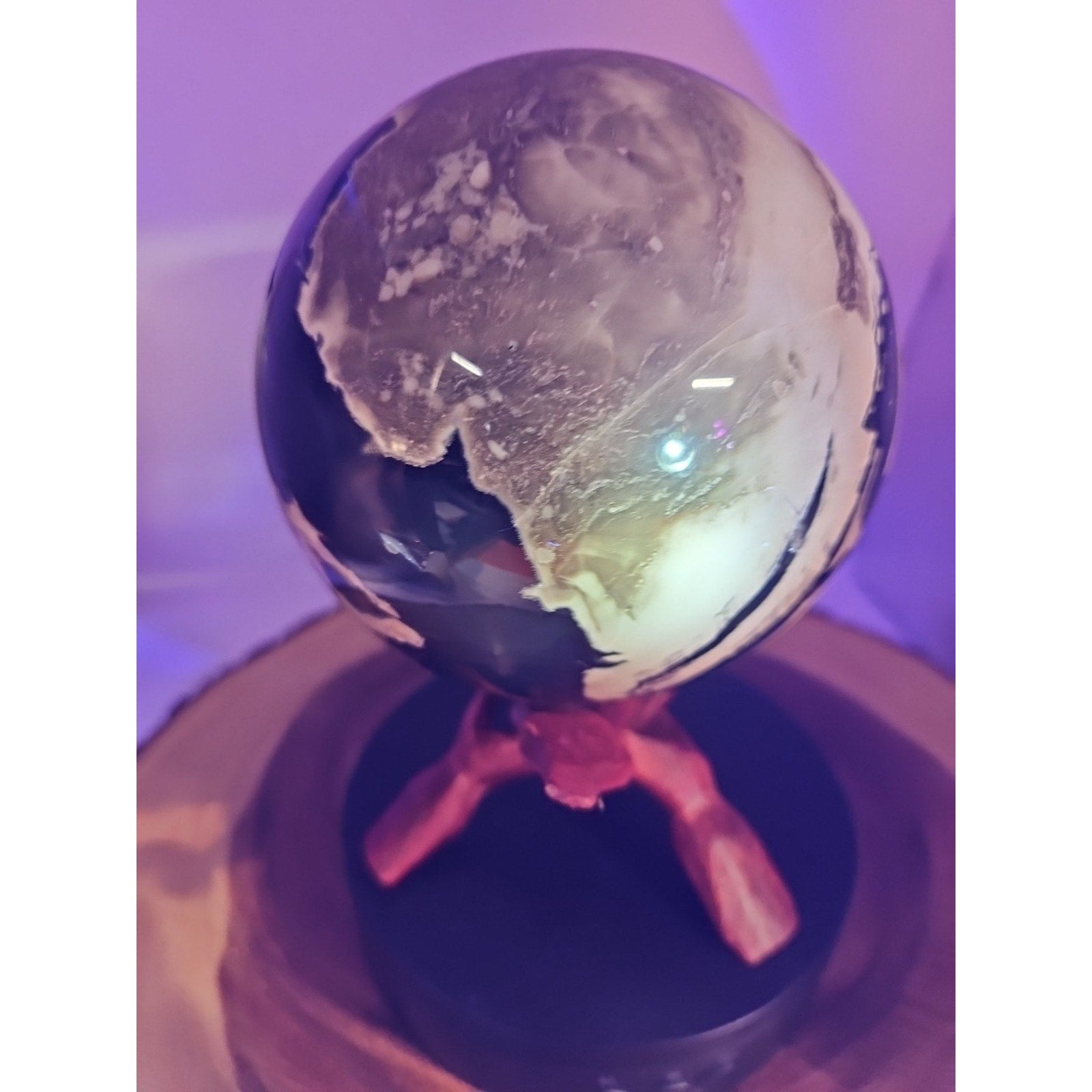 5.83lb Natural Volcanic agate Quartz Magic Crystal Healing Ball Sphere Healing