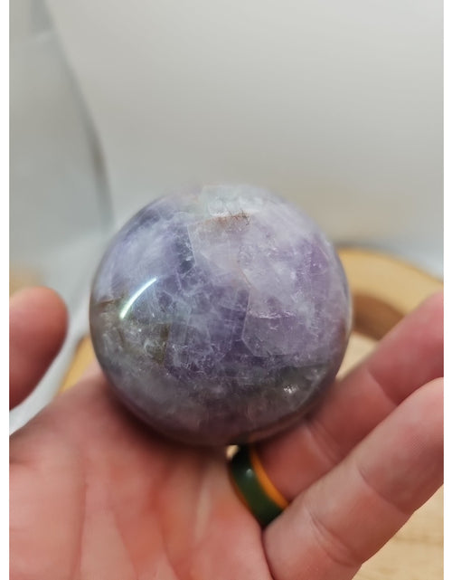 Load image into Gallery viewer, Chevron Amethyst Sphere 335gram 65mm
