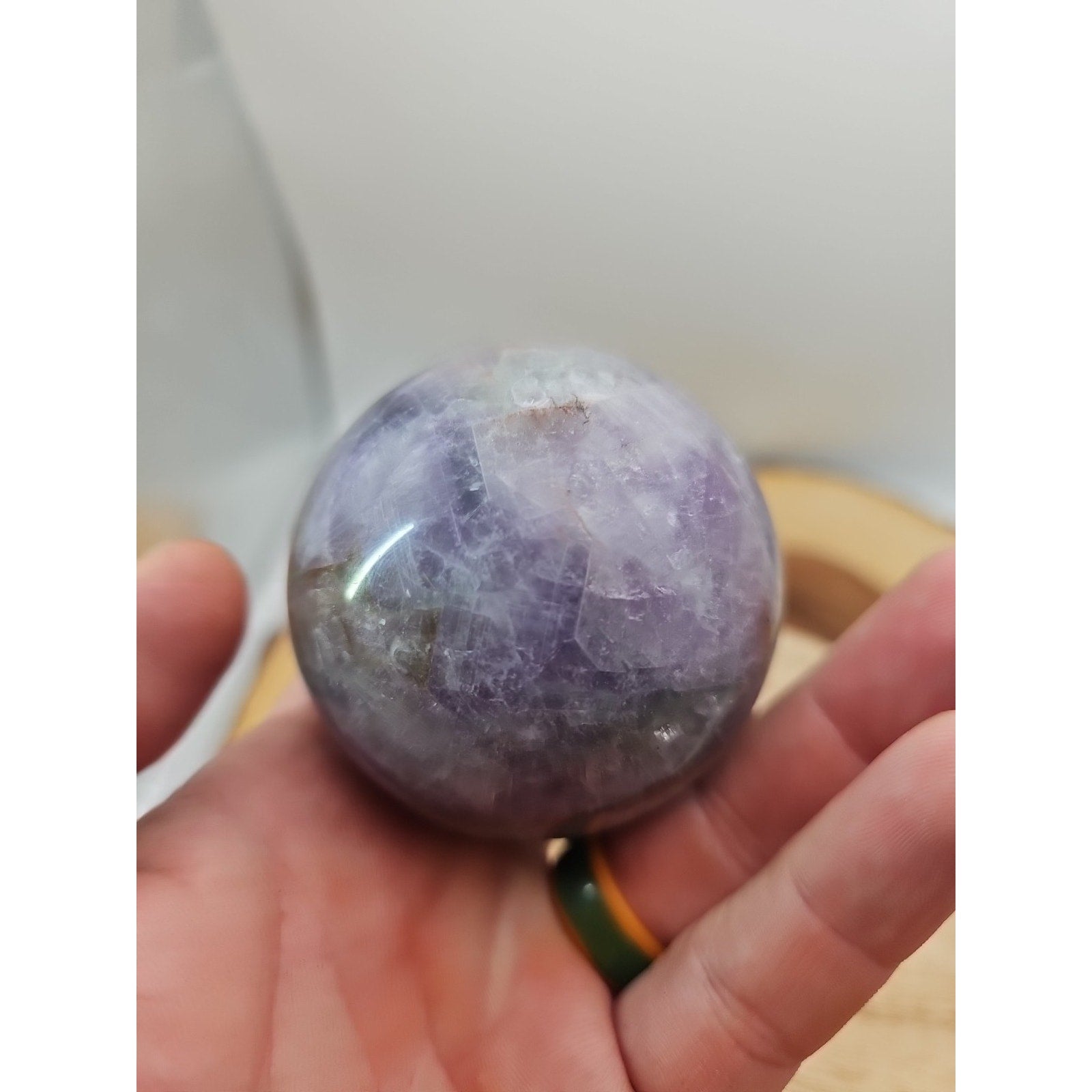 Chevron Amethyst Sphere 335gram 65mm