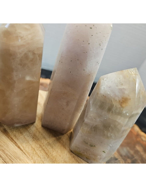 Load image into Gallery viewer, 4Pcs Natural Rainbow Fluorite Quartz Crystal Point Tower Polished Healing
