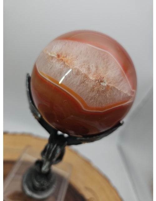 Load image into Gallery viewer, 1.3lb 75mm Carnelian Quartz W/Dragon Stand
