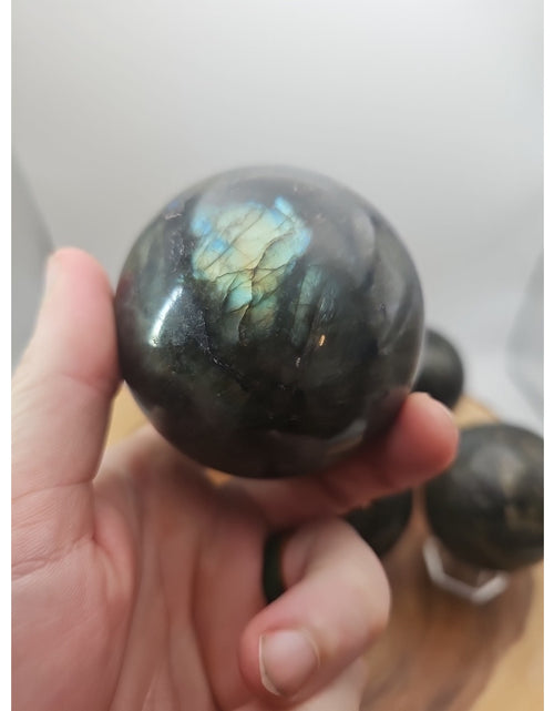 Load image into Gallery viewer, 1LB 1Pcs Natural Rainbow Labradorite Crystal Sphere Ball Polished w/stand
