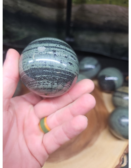 Load image into Gallery viewer, 1Pc Natural Medicine King Stone Jasper Crystal Sphere 60mm
