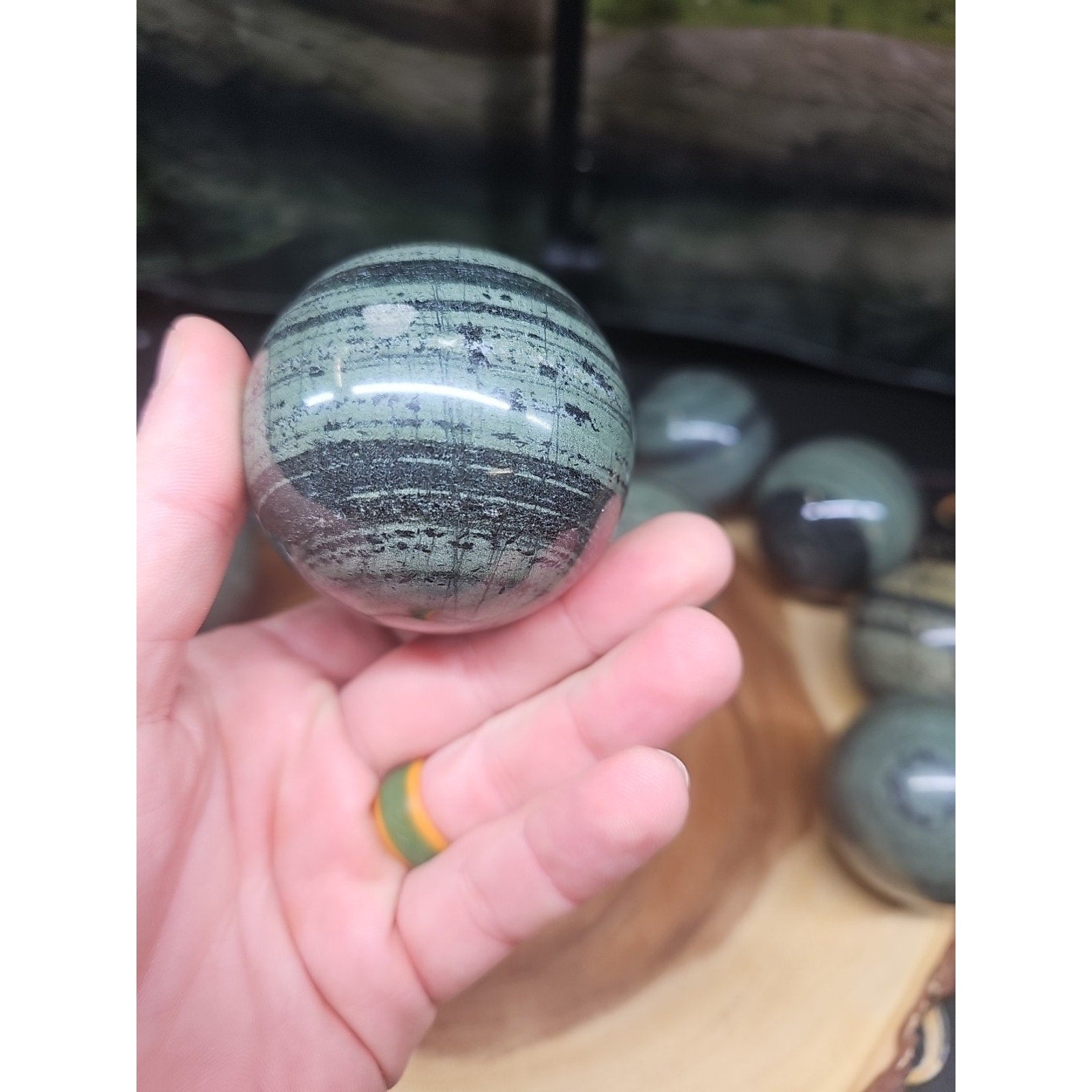 1Pc Natural Medicine King Stone Jasper Crystal Sphere 60mm