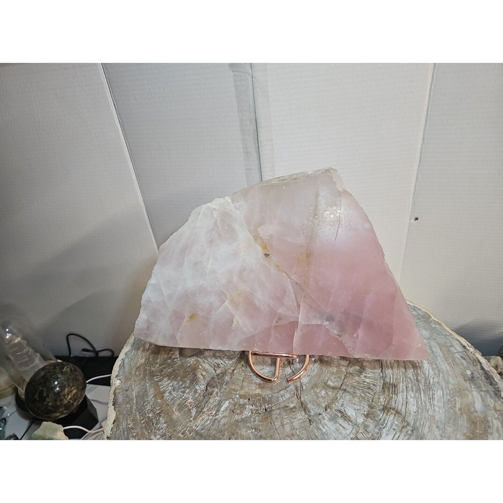 5.72LB Natural Rose Quartz Crystal Pink Crystal Stone slices Healing