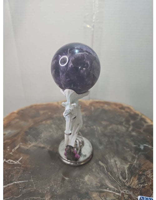 Load image into Gallery viewer, 330G Natural Dream Amethyst Quartz Crystal Sphere Ball Healing W/Stand
