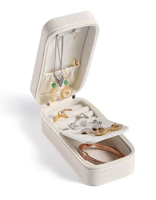 Load image into Gallery viewer, Portable Rectangular Jewelry Box
