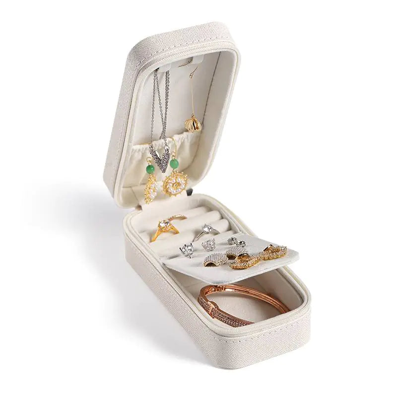 Portable Rectangular Jewelry Box