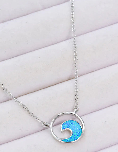 Load image into Gallery viewer, Opal Wave Pendant Necklace
