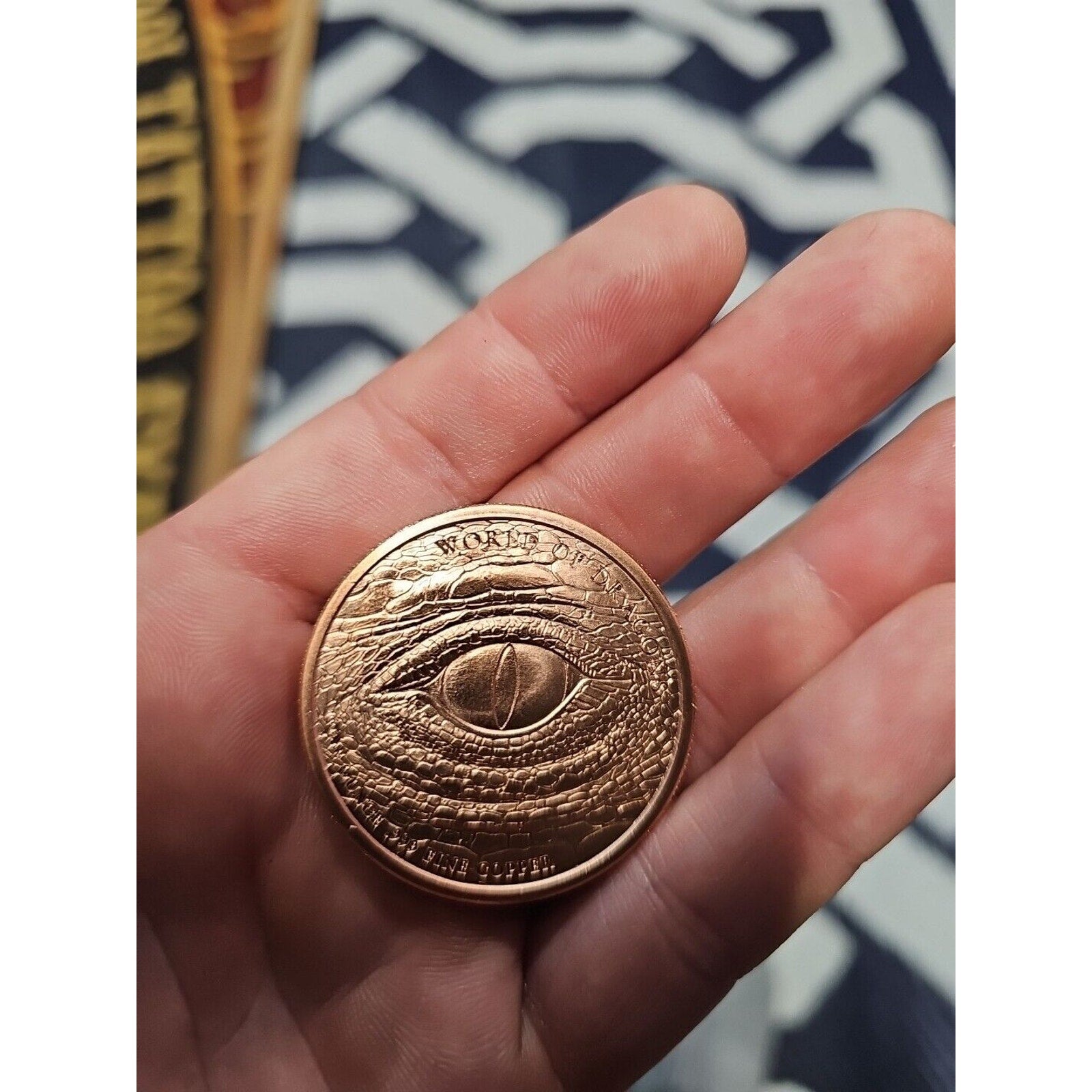 CHINESE DRAGON ~ WORLD OF THE DRAGONS ~ 1 OZ. PURE COPPER ROUND ~