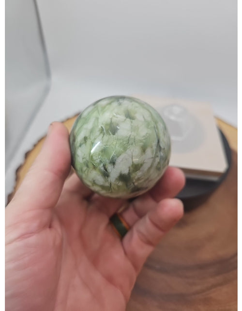 Load image into Gallery viewer, Green Ocean Jasper Sphere - 61mm, 318g - Stunning Crystal
