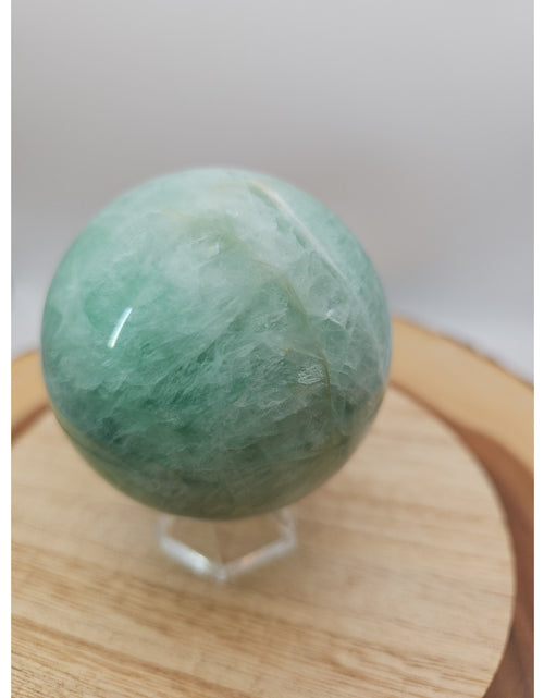 Load image into Gallery viewer, 1.43lb Natural Rainbow Fluorite Quartz Crystal Sphere Ball Polished
