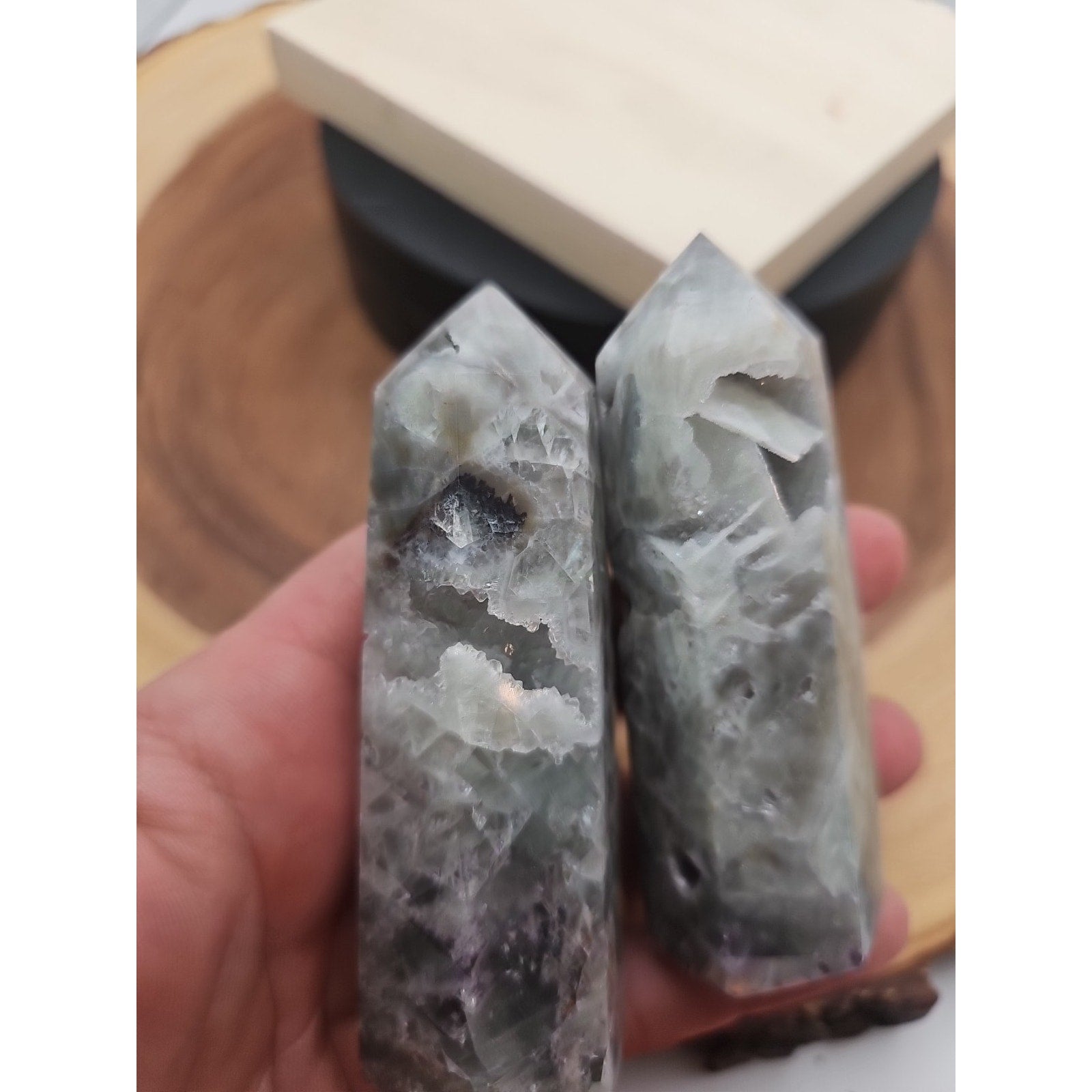 Fluorite Crystal Towers 1 Pair .56lb