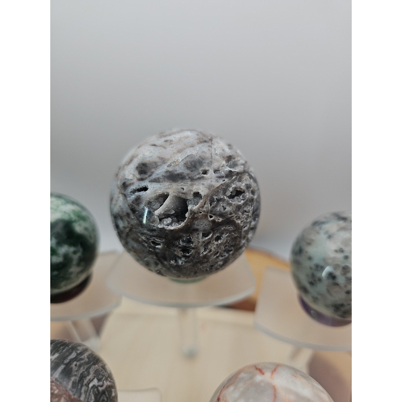 Ocean Jasper Sphere W/stand