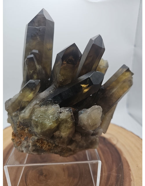 Load image into Gallery viewer, 2.77LB Top rare natural beautiful black quartz crystal cluster mineral sample -

