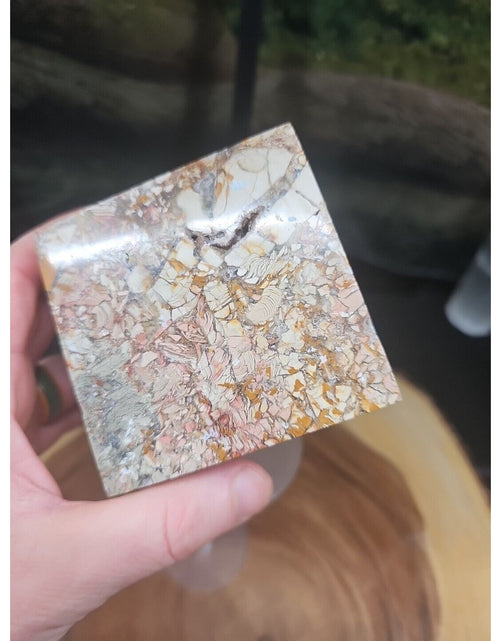 Load image into Gallery viewer, 2.83LB 1Pcs Natural Ocean Jasper Onyx Quartz Crystal Geode Square Heptahedron
