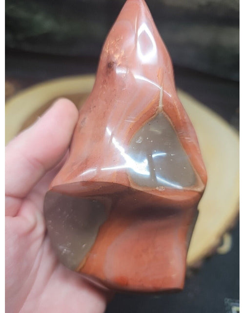 Load image into Gallery viewer, 1.25LB 1Pcs Natural Polychrome Ocean Jasper Crystal Flame Point Carved Healing

